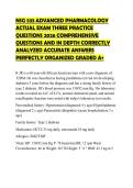 NSG 533 ADVANCED PHARMACOLOGY ACTUAL EXAM THREE PRACTICE QUESTIONS 2026 COMPREHENSIVE QUESTIONS AND IN DEPTH CORRECTLY ANALYZED ACCURATE ANSWERS PERFECTLY ORGANIZED GRADED A&plus;