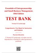 Test Bank - Essentials of Entrepreneurship and Small Business Management&comma; 10th Edition &ndash; Norman M&period; Scarborough