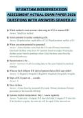 KP RHYTHM INTERPRETATION ASSESSMENT ACTUAL EXAM PAPER 2026 QUESTIONS WITH ANSWERS GRADED A&plus;