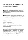 NUR 2356 2026 COMPREHENSIVE EXAM SCRIPT COMPLETE ANSWERS