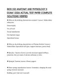 BIOS 252 ANATOMY AND PHYSIOLOGY II EXAM 1 2026 ACTUAL TEST PAPER COMPLETE SOLUTIONS VERIFIED
