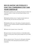 BIOS 252 ANATOMY AND PHYSIOLOGY II EXAM 1 2026 COMPREHENSIVE STUDY GUIDE SOLVED QUESTION SET