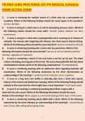 PN MED SURG PROCTORED ATI PN MEDICAL SURGICAL EXAM 2026-2027 ACTUAL EXAM