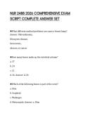 NUR 2488 2026 COMPREHENSIVE EXAM SCRIPT COMPLETE ANSWER SET