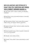 BIOS 252 ANATOMY AND PHYSIOLOGY II EXAM 1 2026 FULL QUESTIONS AND VERIFIED 100&percnt; CORRECT ANSWERS GRADED A&plus;