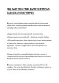 NUR 2488 2026 FINAL PAPER QUESTIONS AND SOLUTIONS VERIFIED