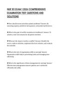 NUR 101 EXAM 1 2026 COMPREHENSIVE EXAMINATION TEST QUESTIONS AND SOLUTIONS