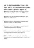 NUR 101 HEALTH ASSESSMENT EXAM 3 2026 STUDY BUNDLE FULL QUESTIONS AND VERIFIED 100&percnt; CORRECT ANSWERS GRADED A&plus;