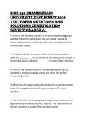 BIOS 252 CHAMBERLAIN UNIVERSITY TEST SCRIPT 2026 TEST PAPER QUESTIONS AND SOLUTIONS CERTIFICATION REVIEW GRADED A&plus;