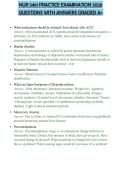 NUR 5461 PRACTICE EXAMINATION 2026 QUESTIONS WITH ANSWERS GRADED A&plus;