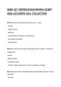 NURS 327 CERTIFICATION REVIEW SCRIPT 2026 ACCURATE Q&A COLLECTION