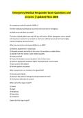 Emergency Medical Responder Exam Questions and answers &vert; Updated New 2026