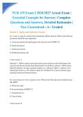 NUR 155 Exam 2 2026&sol;2027 Actual Exam &vert; Essential Concepts for Success &vert; Complete Questions and Answers&comma; Detailed Rationales &vert; Pass Guaranteed - A&plus; Graded