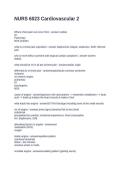 NURS 6023 Cardiovascular 2&period; Questions and Answers 
