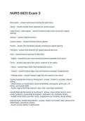 NURS 6023 Exam 3&period; Questions and Answers