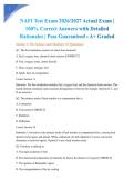 NAFI Test Exam 2026&sol;2027 Actual Exam &vert; 100&percnt; Correct Answers with Detailed Rationales &vert; Pass Guaranteed - A&plus; Graded