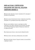 NURS 663 EXAM 1 CERTIFICATION EVALUATION TEST 2026 FULL SOLUTION QUESTIONS GRADED A&plus;