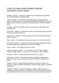 COSC 275 FINAL EXAM PALMER VERIFIED ACCURATE STUDY GUIDE