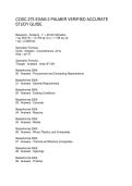 COSC 275 EXAM 2 PALMER VERIFIED ACCURATE STUDY GUIDE