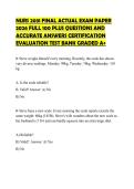 NURS 2031 FINAL ACTUAL EXAM PAPER 2026 FULL 100 PLUS QUESTIONS AND ACCURATE ANSWERS CERTIFICATION EVALUATION TEST BANK GRADED A&plus;