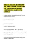 NURS 2031 FINAL EXAMINATION TEST 2026 COMPLETE 100 PLUS QUESTIONS AND WELL EXPLAINED ANSWERS COMPREHENSIVE REVIEW PAPER GRADED A&plus;