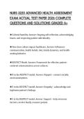 NURS 5220 ADVANCED HEALTH ASSESSMENT EXAM ACTUAL TEST PAPER 2026 COMPLETE QUESTIONS AND SOLUTIONS GRADED A&plus;