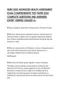 NURS 5220 ADVANCED HEALTH ASSESSMENT EXAM COMPREHENSIVE TEST PAPER 2026 COMPLETE QUESTIONS AND ANSWERS EXPERT VERIFIED GRADED A&plus;