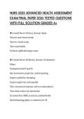 NURS 5220 ADVANCED HEALTH ASSESSMENT EXAM FINAL PAPER 2026 TESTED QUESTIONS WITH FULL SOLUTION GRADED A&plus;