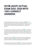 SCYM &lpar;ASCP&rpar; ACTUAL  EXAM 2025 -2026 WITH  100&percnt; CORRECT  ANSWERS 