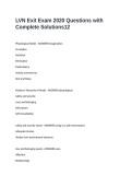 LVN Exit Exam 2020 Questions with Complete Solutions