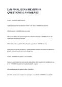 LVN FINAL EXAM REVIEW -4 QUESTIONS & ANSWERS
