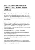 NURS 5315 EXAM 4 FINAL PAPER 2026 COMPLETE QUESTIONS WITH ANSWERS GRADED A&plus;