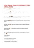 Animal Physiology Chapters 1-5 QUESTIONS WITH WELL  VERIFIED ANSWERS  physiology - answer☑️️&period;&period;the study of how animals work  mechanisms - answer☑️️&period;&period;reffering to components of living animals and their interactions  that enable animals to preform how they 