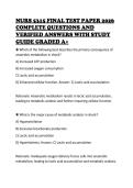 NURS 5315 FINAL TEST PAPER 2026 COMPLETE QUESTIONS AND VERIFIED ANSWERS WITH STUDY GUIDE GRADED A