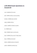 LVN-HESI Exam Questions & Answers