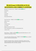 NR 442 Exam 2 UPDATED ACTUAL  QUESTIONS AND CORRECT ANSWERS