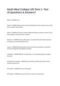 North-West College LVN Term 1- Test -4 Questions & Answers