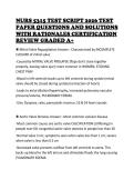 NURS 5315 TEST SCRIPT 2026 TEST PAPER QUESTIONS AND SOLUTIONS WITH RATIONALES CERTIFICATION REVIEW GRADED A&plus;