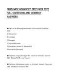 NURS 5432 ADVANCED PREP PACK 2026 FULL QUESTIONS AND CORRECT ANSWERS
