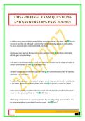 AMSA 490 FINAL EXAM QUESTIONS AND ANSWERS 100&percnt; PASS 2026&sol;2027
