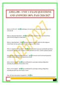 AMSA 490 - UNIT 1 EXAM QUESTIONS AND ANSWERS 100&percnt; PASS 2026&sol;2027