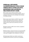 NURS 6501 ADVANCED PATHOPHYSIOLOGY FINAL EXAM FORM B FINAL PAPER 2026 FULL QUESTIONS AND ACCURATE SOLUTIONS STUDY GUIDE