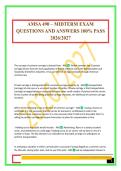 AMSA 490 &ndash; MIDTERM EXAM QUESTIONS AND ANSWERS 100&percnt; PASS 2026&sol;2027