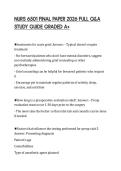 NURS 6501 FINAL PAPER 2026 FULL Q&A STUDY GUIDE GRADED A&plus;