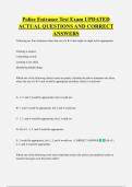 Police Entrance Test Exam UPDATED  ACTUAL QUESTIONS AND CORRECT  ANSWERS
