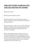 NURSE PRACTITIONERS EXAMINATION STUDY GUIDE 2026 QUESTIONS WITH ANSWERS