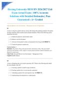 Herzing University HESI RN 2026&sol;2027 Exit Exam Actual Exam &vert; 100&percnt; Accurate Solutions with Detailed Rationales &vert; Pass Guaranteed - A&plus; Graded