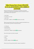 Police Process Test 1 Exam UPDATED  ACTUAL QUESTIONS AND CORRECT  ANSWERS