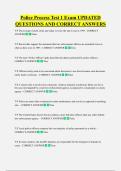 Police Process Test 1 Exam UPDATED  QUESTIONS AND CORRECT ANSWERS