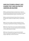 NURSE PRACTITIONERS IN PRIMARY CARE I EXAMPREP STUDY GUIDE 2026 PRACTICE QUESTIONS AND SOLUTIONS